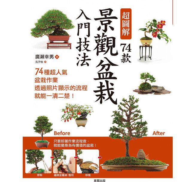 现货 超图解 74款景观盆栽入门技法 中国台湾东贩 原版进口书 生活风格