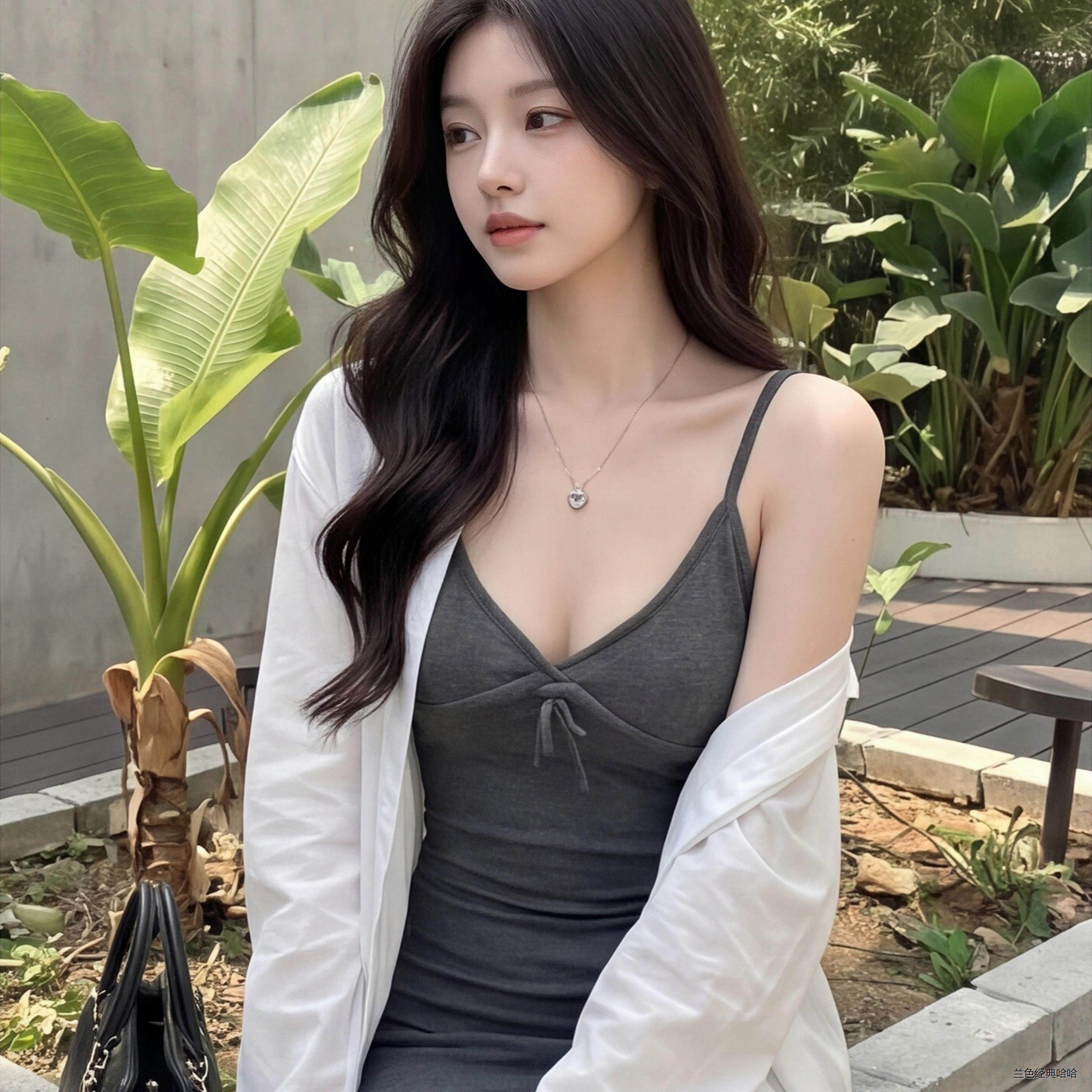灰色内搭吊带洋装女装夏
