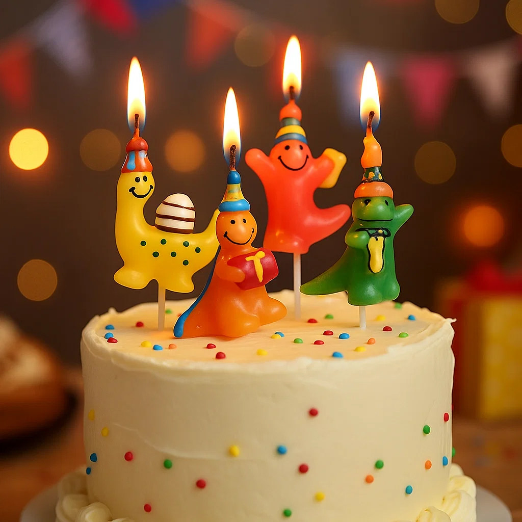 网红创意卡通立体蛋糕恐龙生日蜡蜡烛