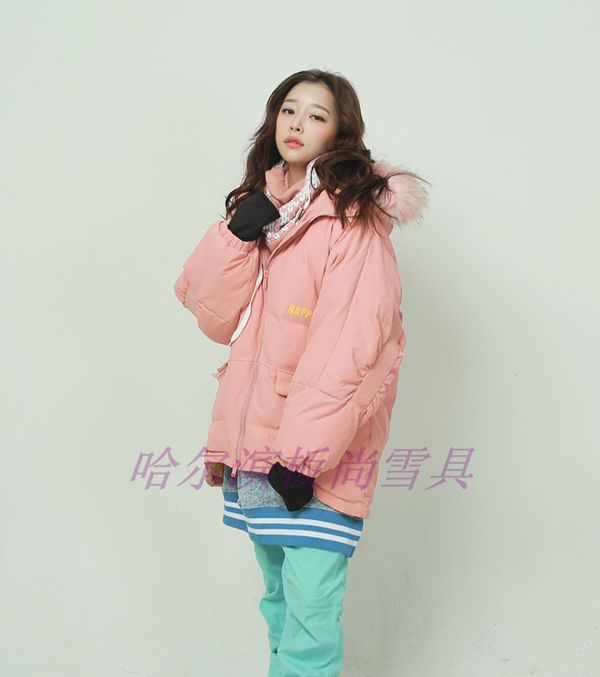 韩国napping保暖防风防水加绒加厚滑雪衣服裤 限微信支付