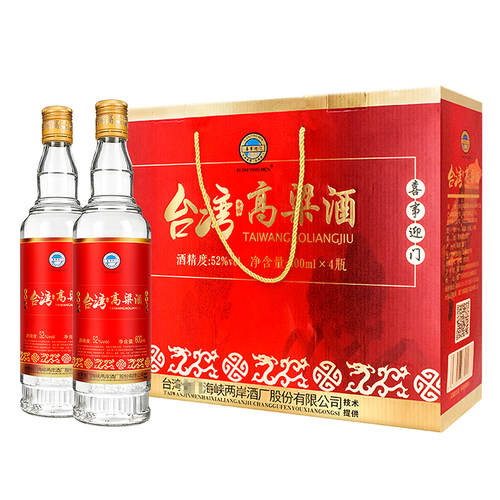 台湾高粱酒52度6000ml*4瓶礼盒