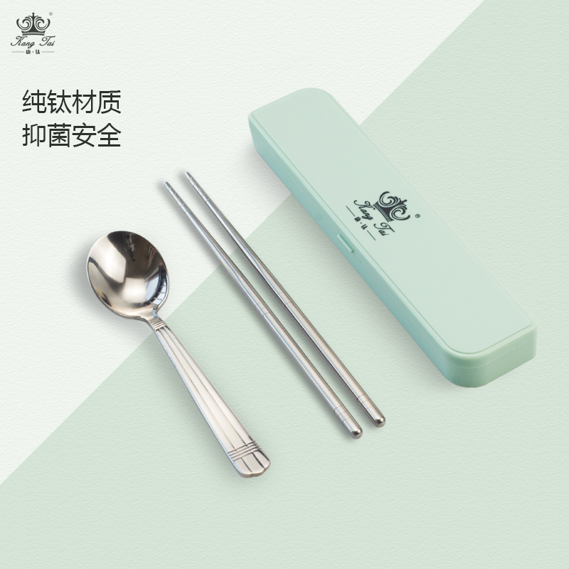 康钛高档户外旅行便携两件筷子