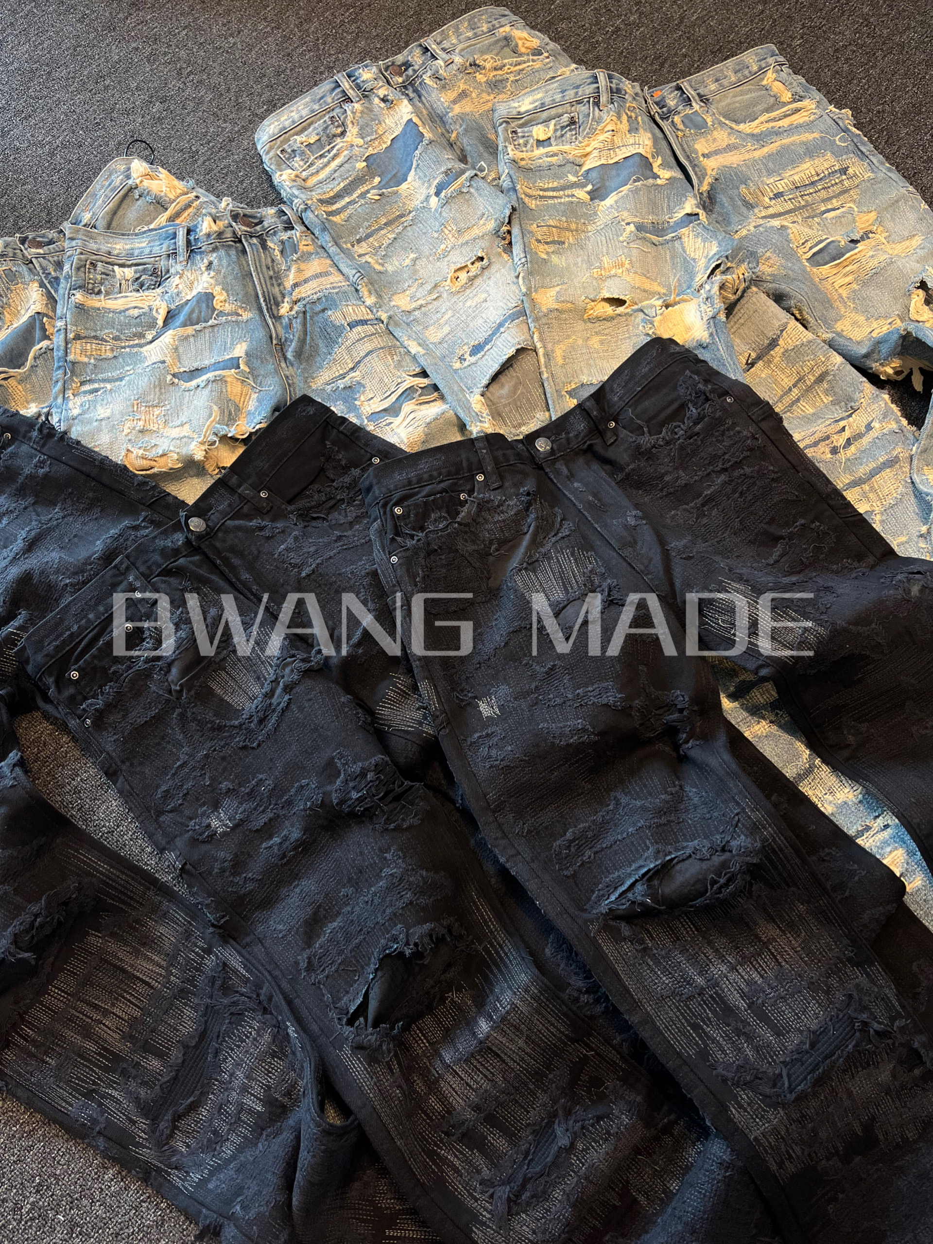 (现货）耗时八个月！Archive牛王UC85糜烂重工破坏水洗牛仔裤