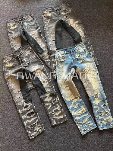 (现货)耗时九个月!自主BORO小UC85牛王重工水洗糜烂破坏牛仔裤