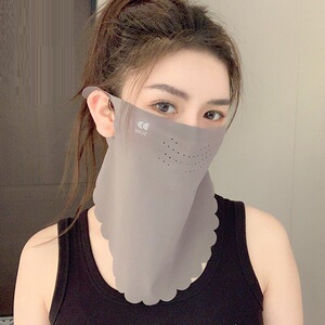 夏季骑车防晒面罩女全脸防紫外线挂耳开车口罩运动透气冰丝脸罩男