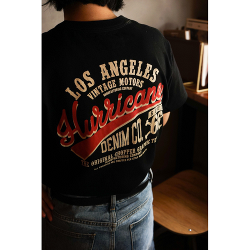 美式复古重磅字母印花T恤