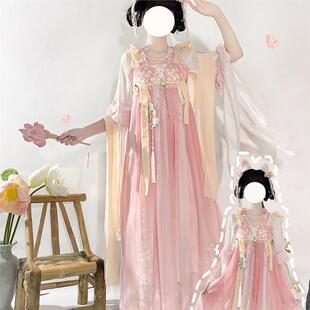 兰艺亭【桃桃兔】原创汉服古风唐制印花齐胸襦裙汉元素仙气套装