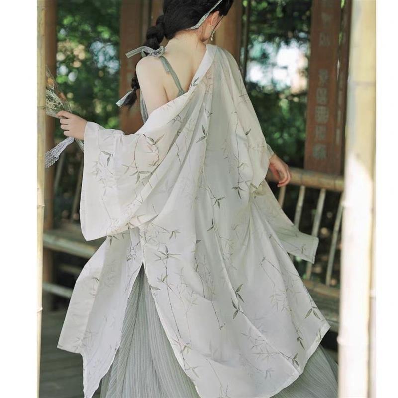 宋制汉服女款夏季薄款长干寺外衫对襟褙子改良通勤汉元素日常裙子