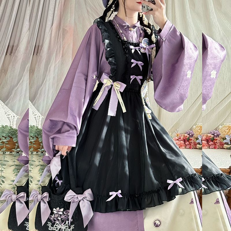 汉服明制立领马面裙罩衫汉洋折衷罩裙套装汉元素秋冬款汉元素