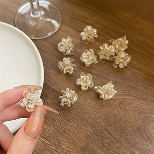 夏日仙气花朵小抓夹发夹侧边夹子边夹发抓鲨鱼夹发饰头饰女