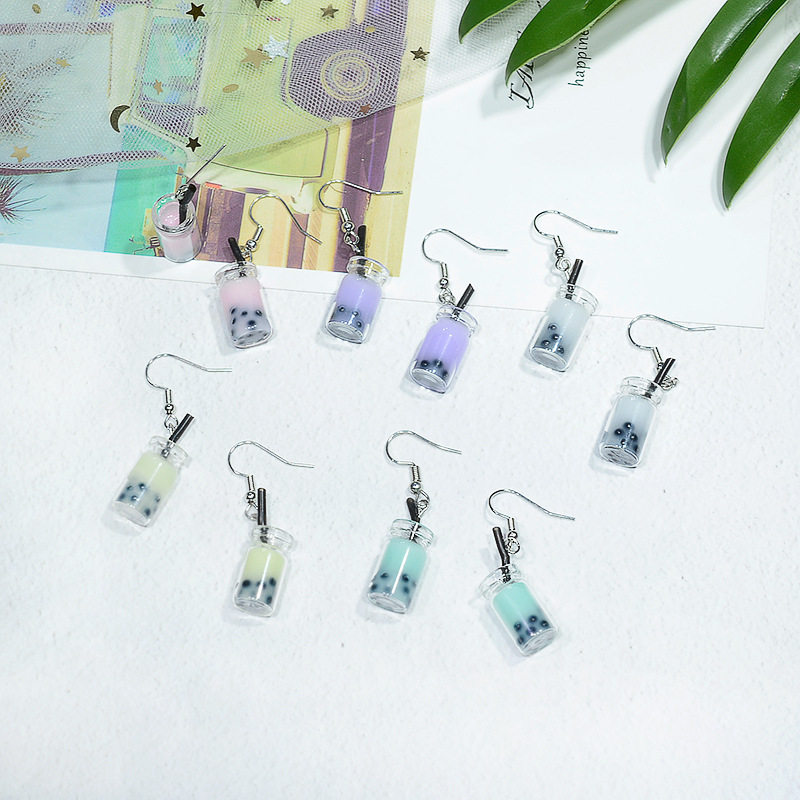 新款创意夏季清凉可爱耳环个性百搭珍珠奶茶水果饮料造型趣味耳钉,饰品/流行首饰/时尚饰品新,耳环,淘宝优惠券,粉丝福利购,淘宝优惠卷