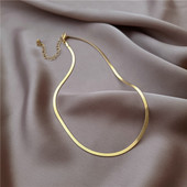 2021年新款 网红百搭潮流简约锁骨项链女颈链简约小众蛇骨链配饰