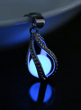 朋友闺蜜吊坠可打开镂空夜光珠