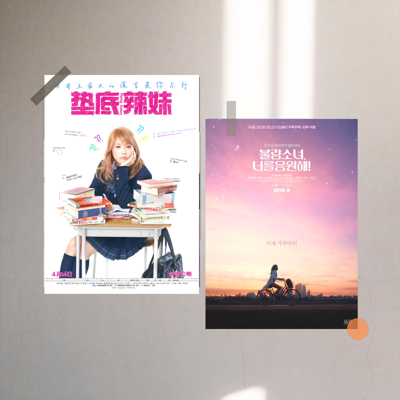 垫底辣妹海报墙贴 励志电影考试明信片 宿舍房间装饰背景墙装饰画