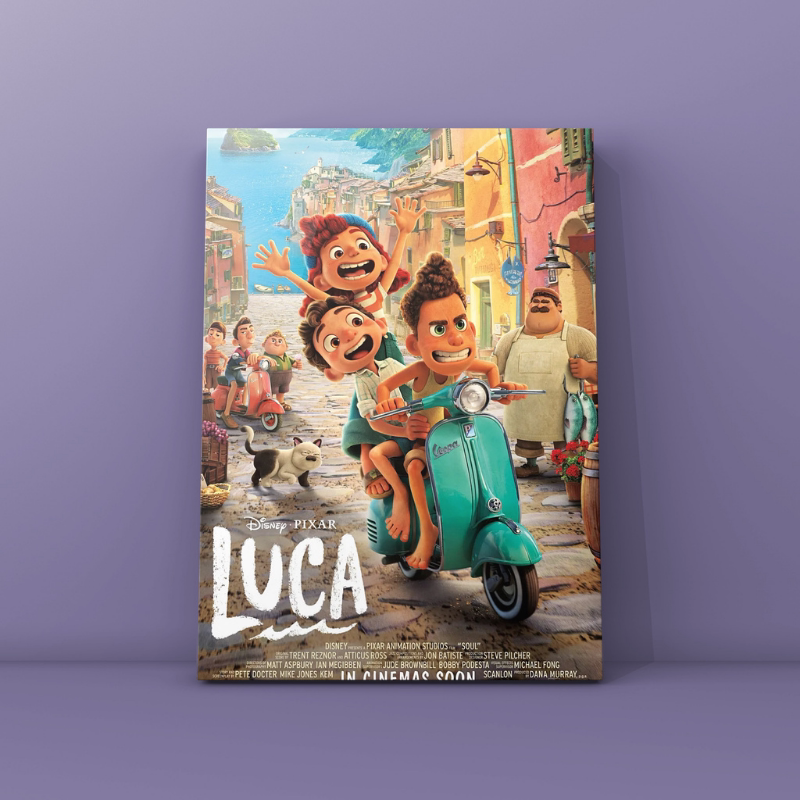 夏日友晴天海报皮克斯动画卡片美国电影挂画卧室墙面装饰背景贴画