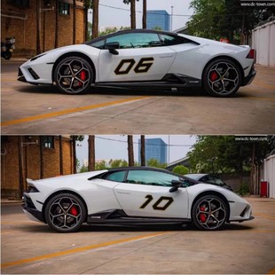 改装 饰贴纸大小牛STO个性 拉花 evo跑车车门数字装 兰博基尼haracan