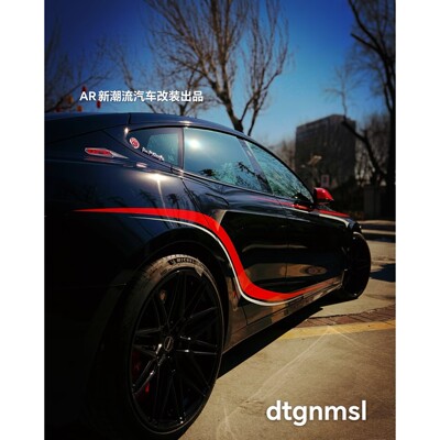 特斯modelS拉花车贴焕新版modely modely3车身个性运动装饰贴纸