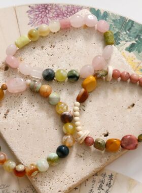 女天然石复古新中式手链