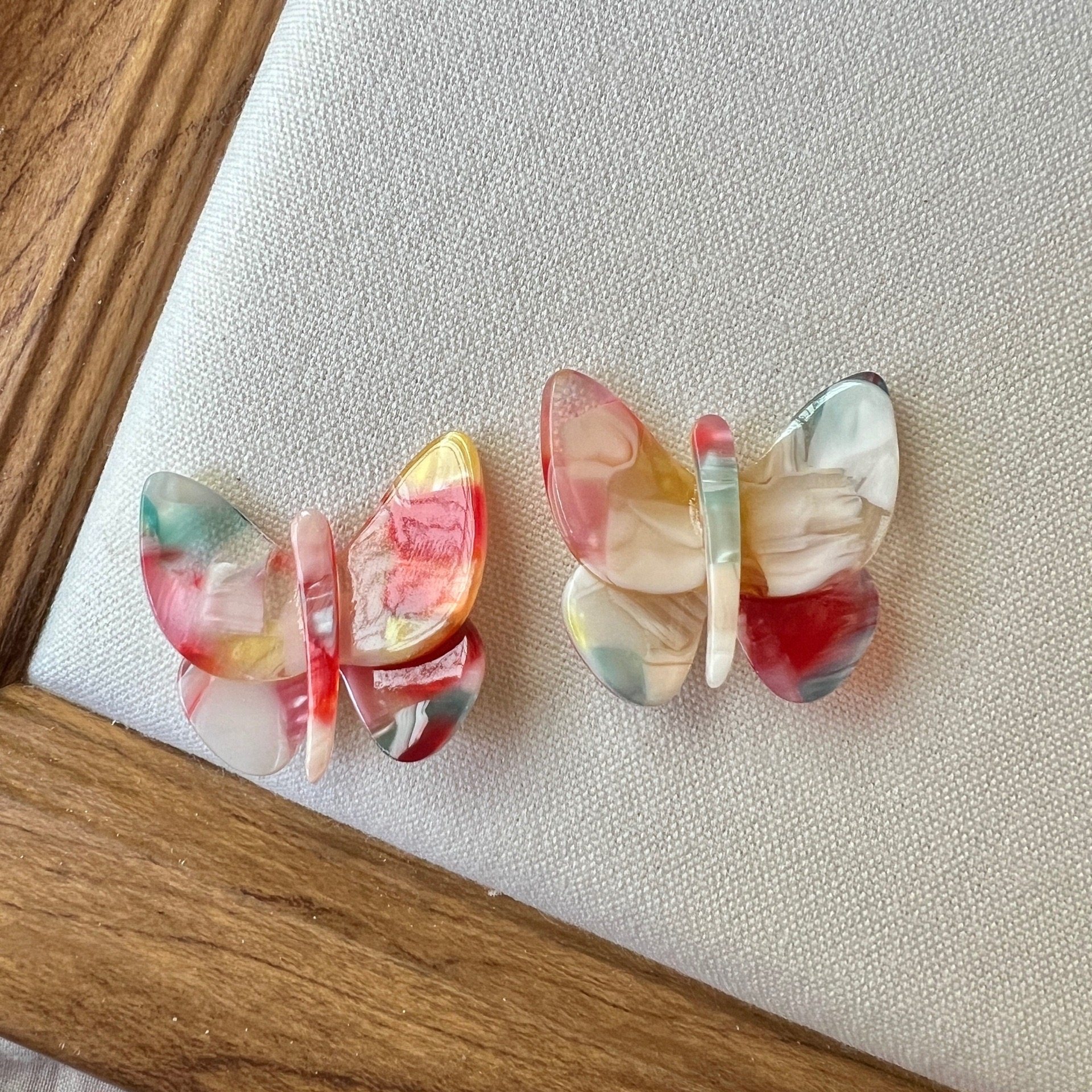 春日粉红油画感蝴蝶耳钉氛围感浪漫气质甜美耳环仙气度假耳夹耳饰,饰品/流行首饰/时尚饰品新,耳环,淘宝优惠券,粉丝福利购,淘宝优惠卷