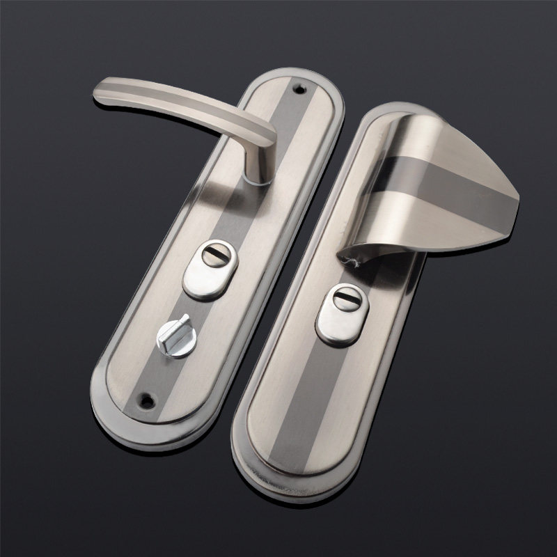 防盗门把手拉手锁面板黑金把手面板手柄配件通用型大门把手