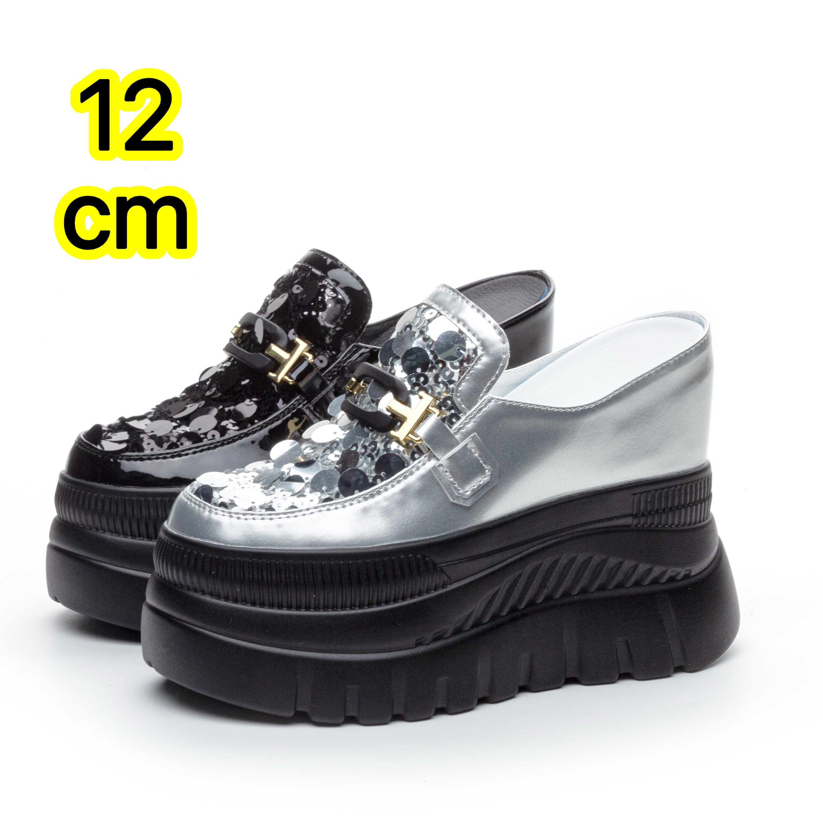 12cm厚底内增高包头半拖鞋女2026新小个子松糕鞋休闲百搭凉拖单鞋