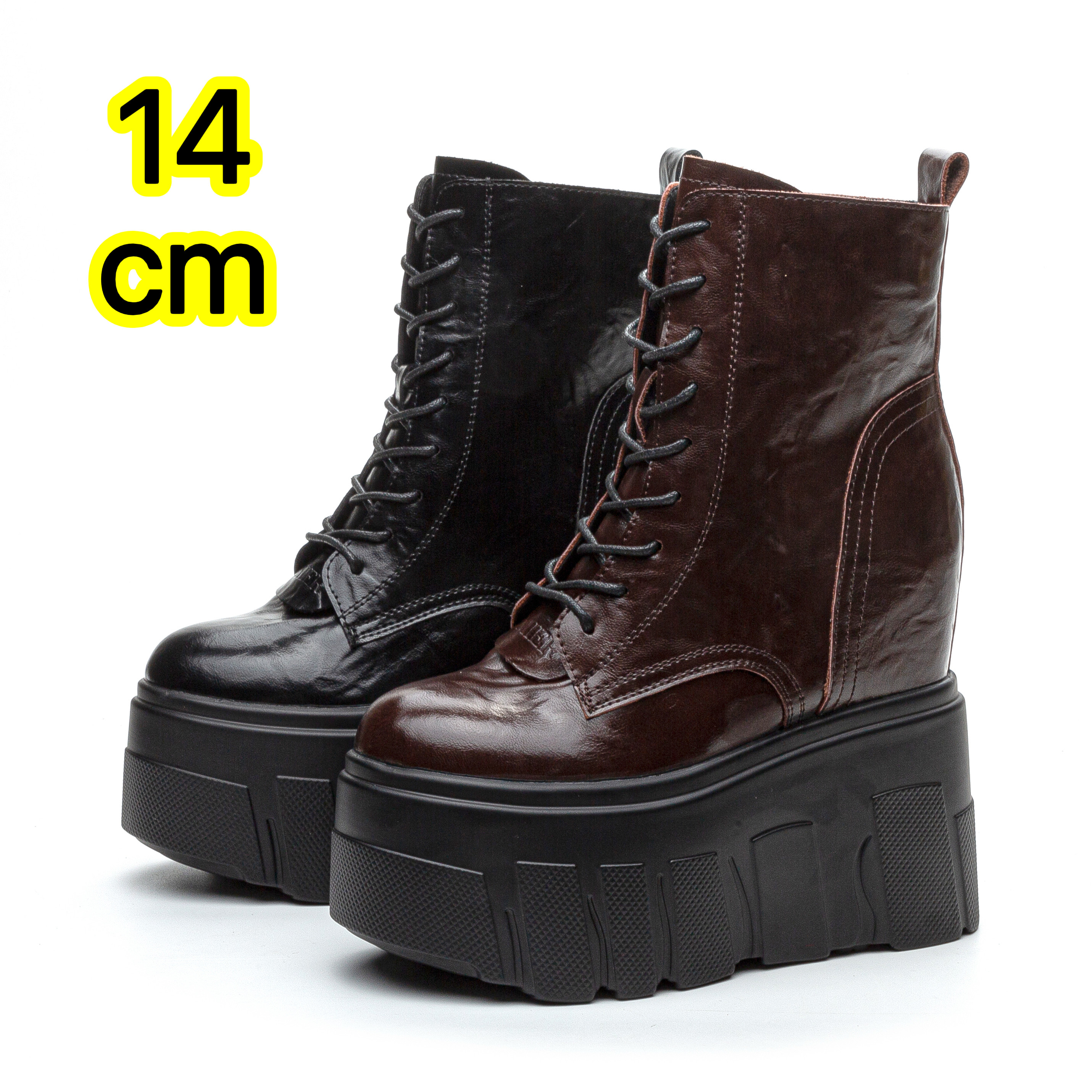 14cm厚底内增高马丁靴小个子中筒靴女鞋2025新款休闲鞋女百搭棉靴