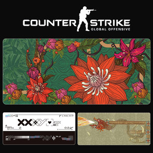 CSGO鼠标垫电竞游戏FPS巨龙传说咆哮野荷印花集kisslove超大桌垫