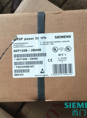 6EP1 336-2BA00西门子开关电源6EP1336-2BA00 2BAOO 220V/24V/20A