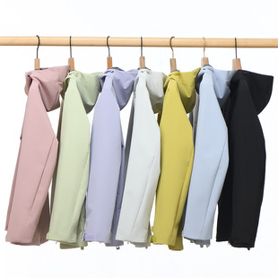 春秋新款户外冲锋衣男单层薄款防风连帽风衣夹克情侣外套女上衣