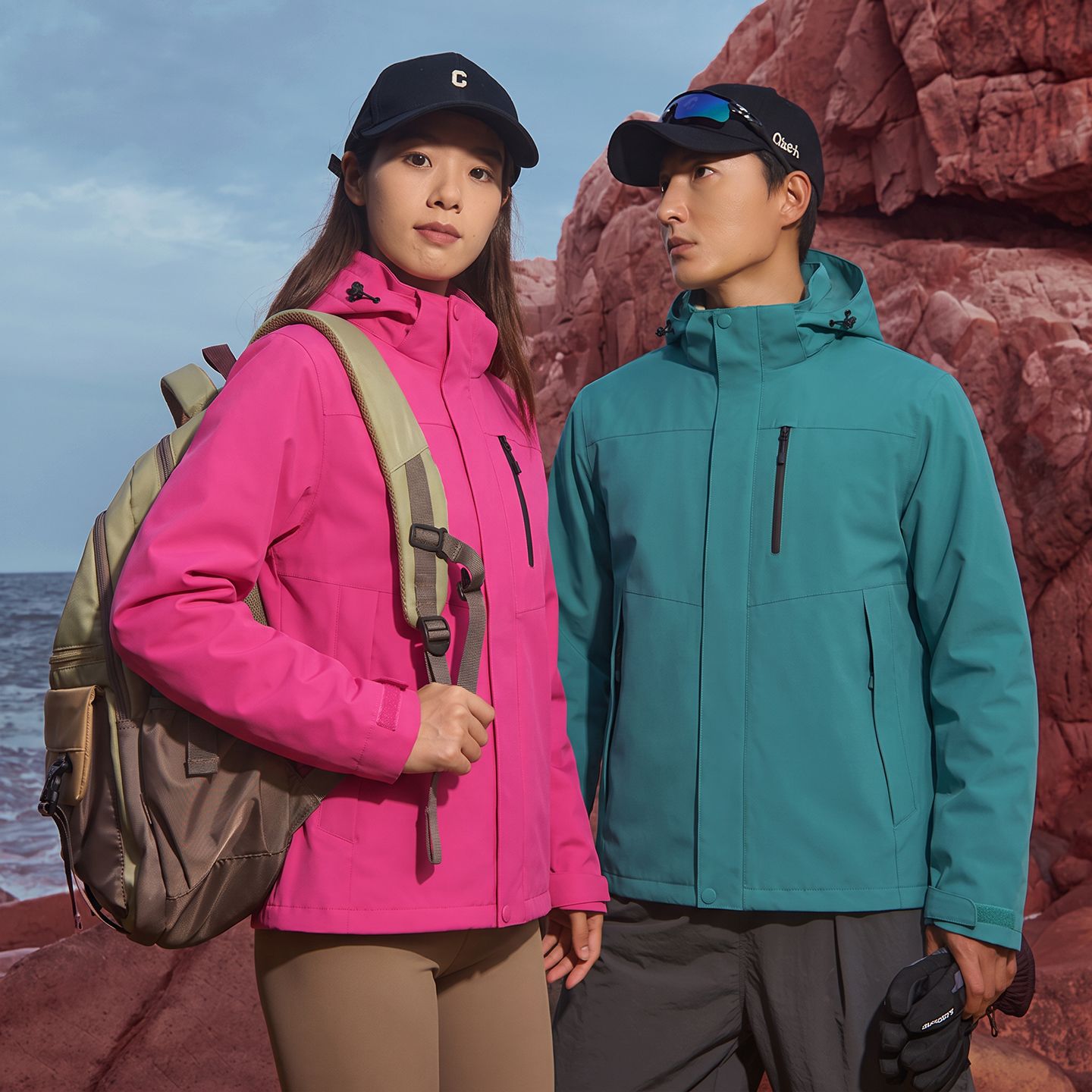 国标羽绒冲锋衣三合一户外两件套男女防泼水保暖徒步防风登山服夹