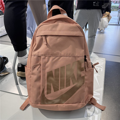 耐克nike新款玫瑰粉金旅行背包