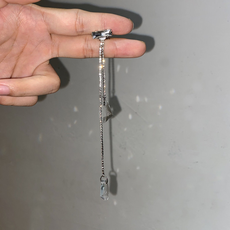 高级感单只耳骨夹无耳洞耳坠气质长款流苏耳钉水晶耳饰女配饰,饰品/流行首饰/时尚饰品新,耳夹,淘宝优惠券,粉丝福利购,淘宝优惠卷