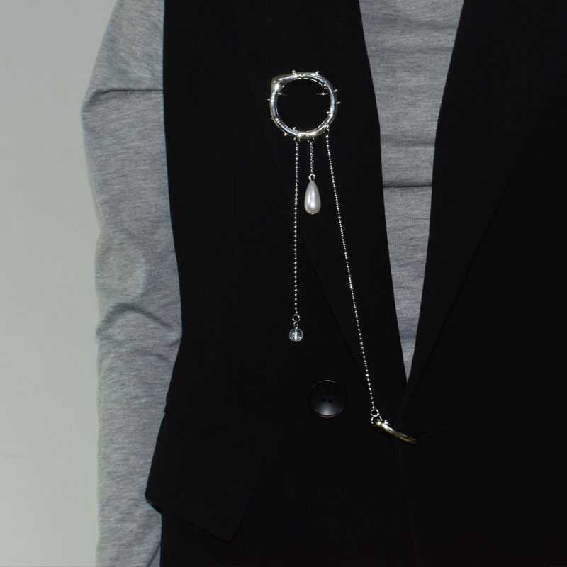 暗黑朋克风几何金属链条防走光扣