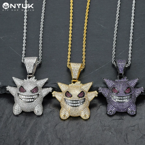 Nyuk/Eunuqi Европейский и американский 3A Shimbin Chain Pet Pet Elves geng призрачный кулон хип -хоп тренд хип -хоп
