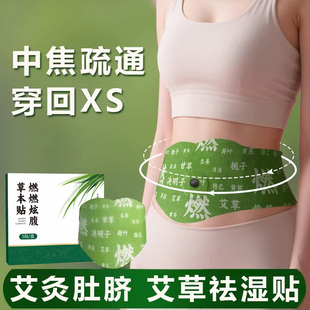 发热艾灸贴草本炫腹贴祛湿热敷腹部肚子艾草肚脐贴 赵露丝同款
