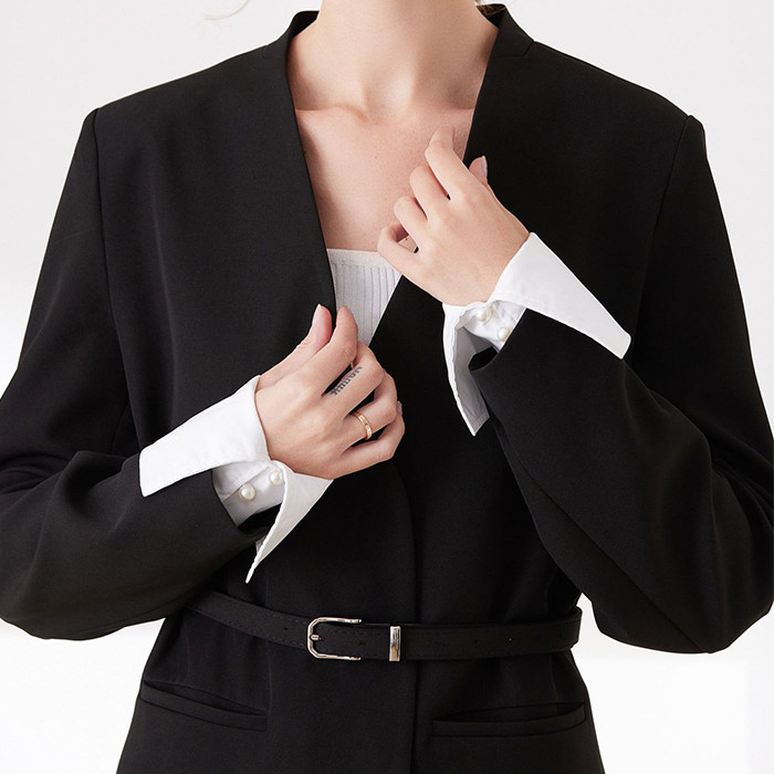 个性简约棉布假袖套女士珍珠扣装饰饰品文艺气质可折叠假袖口袖子