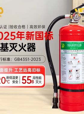神龙25年新国标低温水基型灭火器3升车载及商用灭火器MS/ABEF3Ⅱ