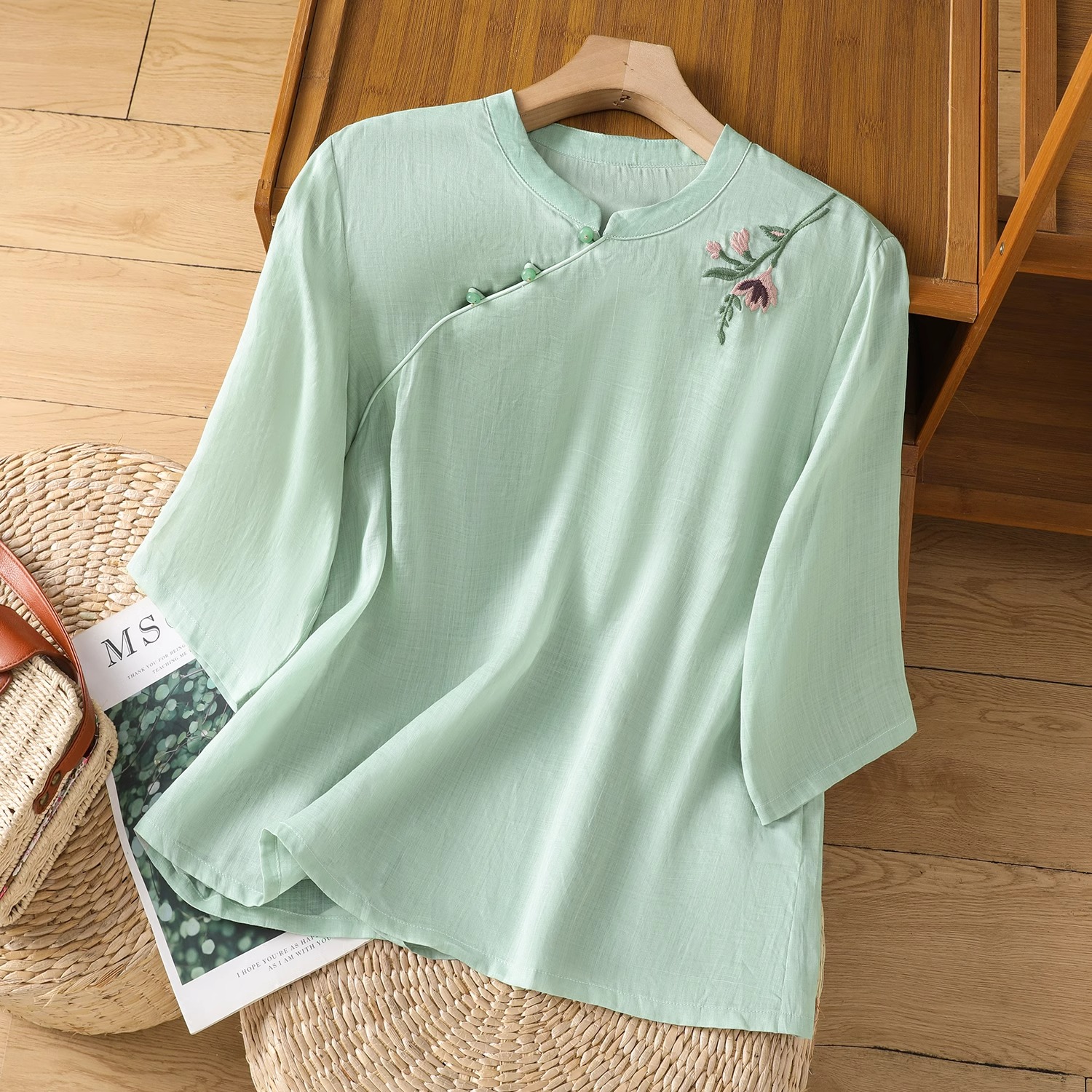 禅意女装盘扣年轻款居士服