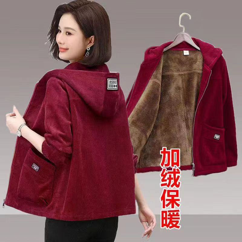 灯芯绒短外套女装上衣夹克冬季