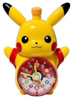 现货Pokemon宝可梦皮卡丘桌面闹钟装饰可爱儿童礼物日本进口