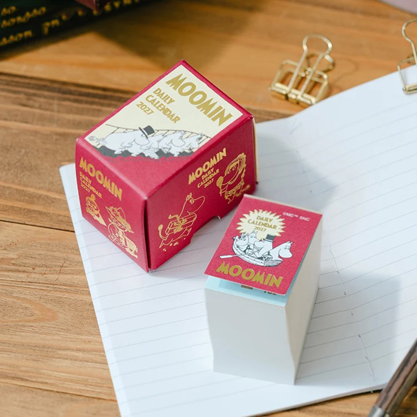 现货正版日本Moomin姆明台历迷你日历挂历桌面装饰礼物手账素材