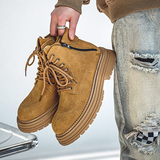 马丁靴男户外大黄靴加棉款复古厚底工装靴B253-8158-P135，男鞋马丁靴，星座814A（原电商B253）