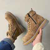 马丁靴男复古高帮沙漠靴厚底英伦风工装靴B253-9168-P125，男鞋马丁靴，星座814A（原电商B253）