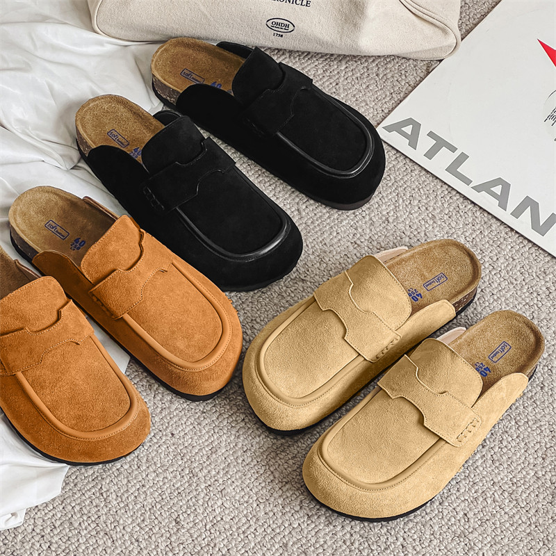 勃肯鞋男厚底包头半拖鞋情侣外穿复古凉拖鞋博肯鞋9506-P120，男鞋拖鞋，星座814A（原电商B253）