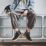 马丁靴男冬季加绒高帮鞋男伦风复古中帮工装靴B253-9130-P120，男鞋马丁靴，星座814A（原电商B253）