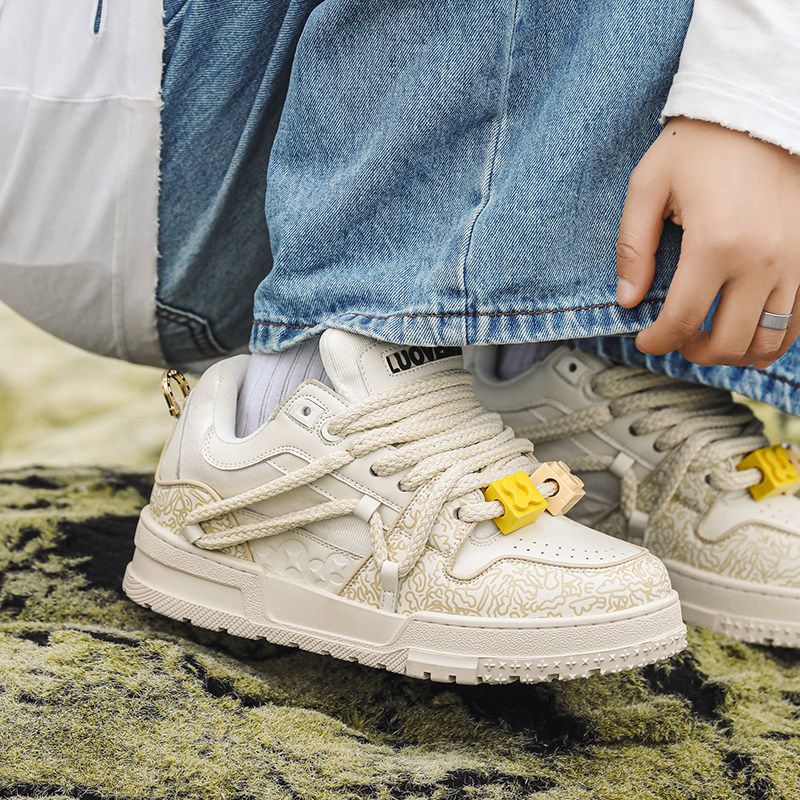 小众潮增高厚底面包鞋男女情侣休闲运动鞋B253-YD991-P145,男鞋休闲鞋,星座814A（原电商B253）