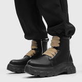 马丁靴男侧拉链英伦朋克复古骑行机车靴B253-9261-P110，男鞋马丁靴，星座814A（原电商B253）