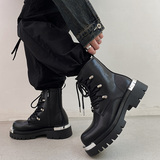高级感铁头侧拉链马丁靴男通勤大头机车靴B253-9035-P120，男鞋马丁靴，星座814A（原电商B253）