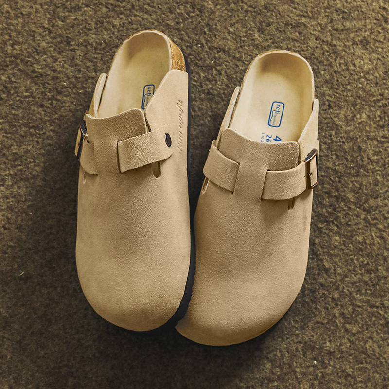 勃肯鞋男女同款平底钓鱼博肯鞋休闲包头拖鞋B253-YD110-P120，男鞋拖鞋，电商B253