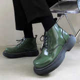 ins网红厚底马丁靴男复古日系大头机车皮靴--B253-5220-P115，男鞋马丁靴，星座814A（原电商B253）